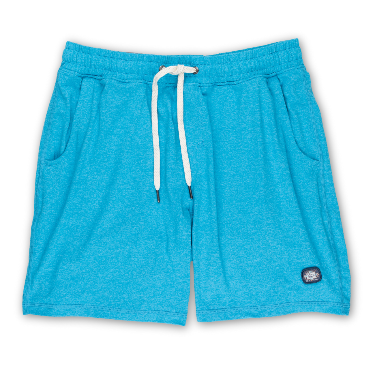 Baja Llama bright blue knit lounge shorts with drawstring waist. Ultra-soft and perfect for laid-back comfort.