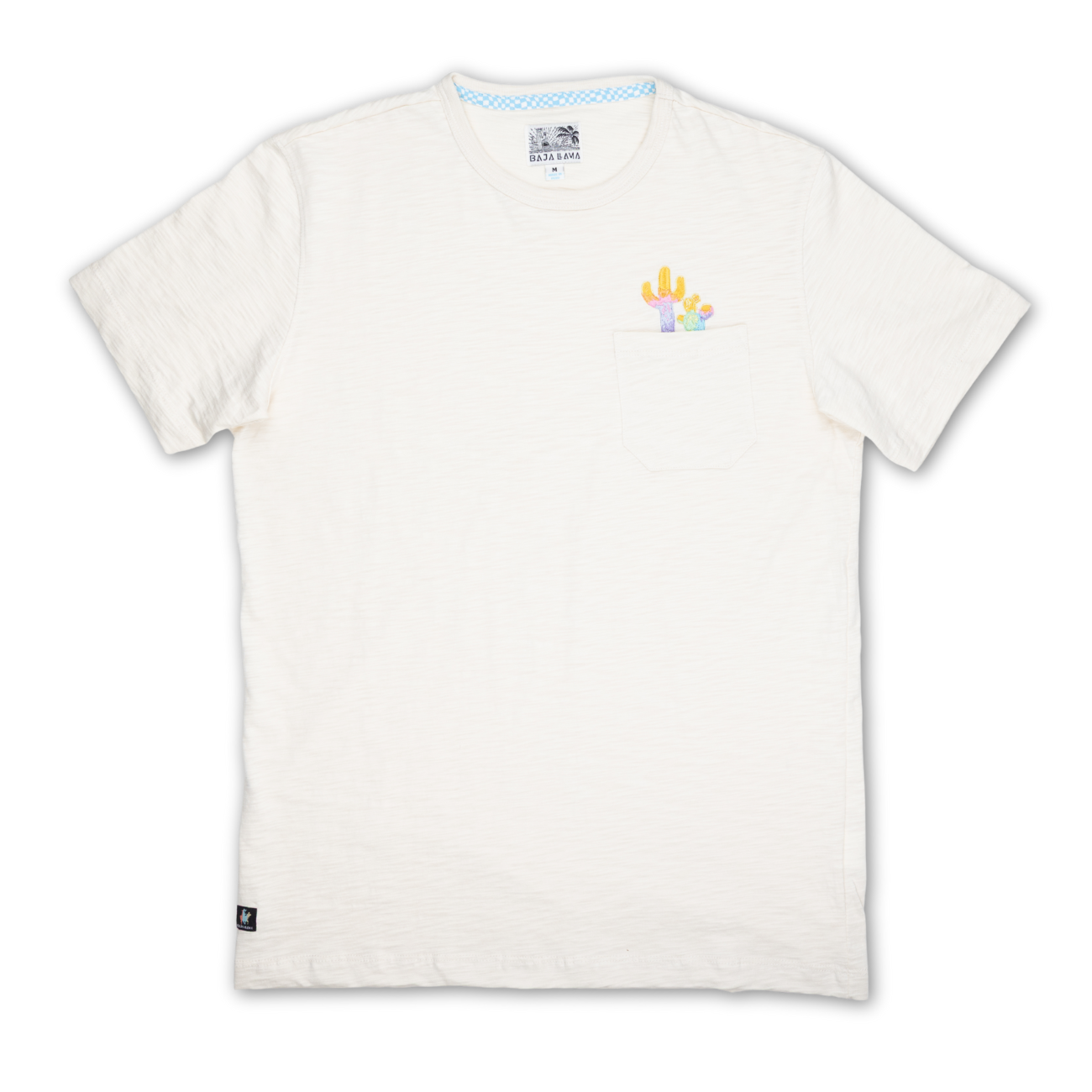 Cactus embroidery pocket tee