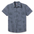 Flat lay of El Manglar Mojave Button Up ultralight travel button-up shirt topographic and wildlife line art