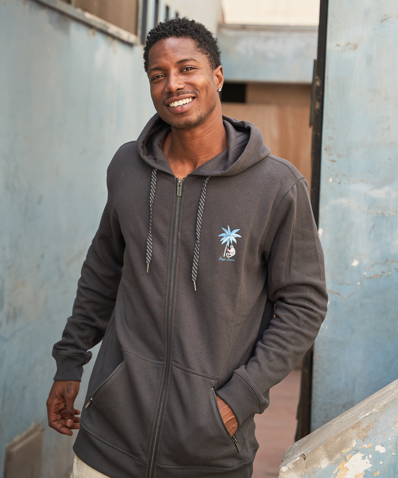 SHADY CHARACTERS ZIP HOODIE - BLACK