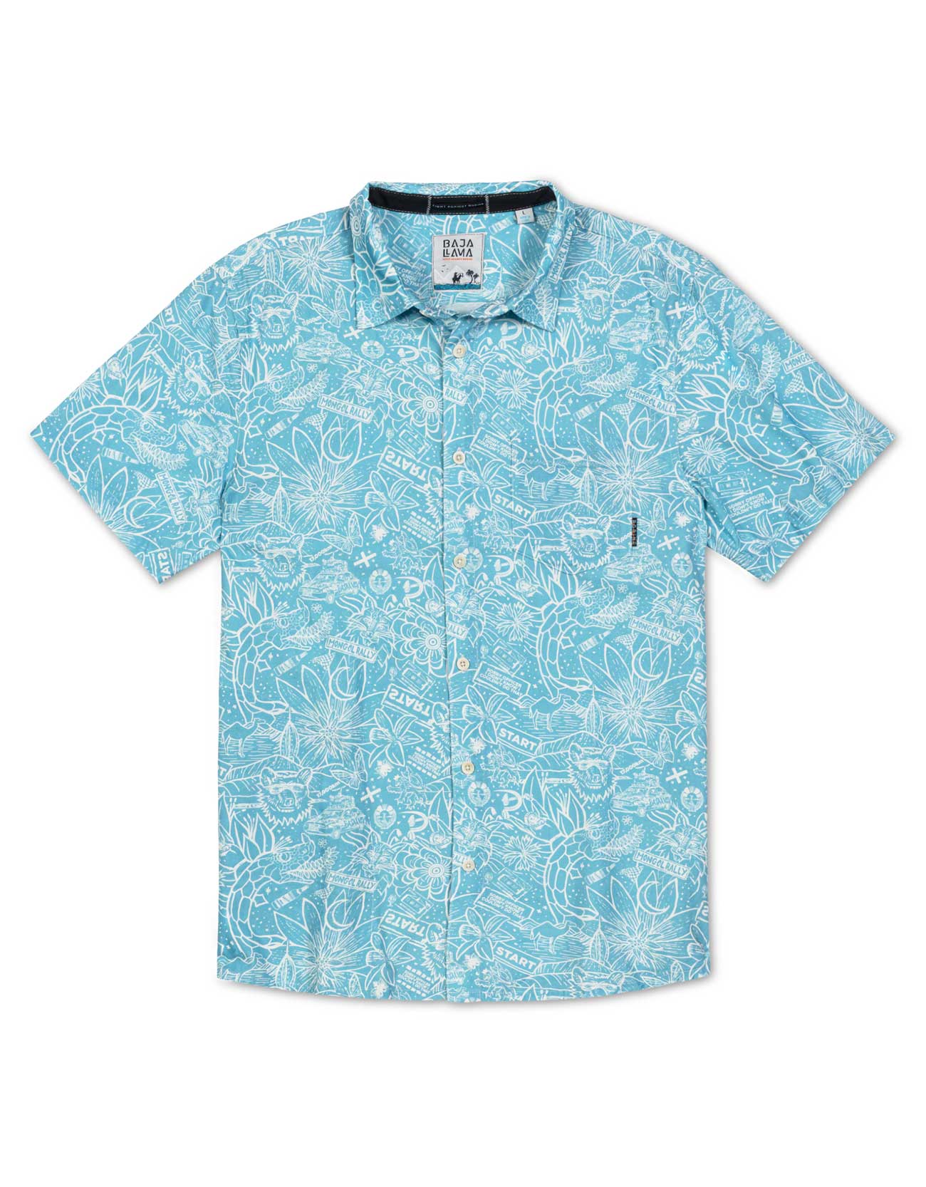 MONGOL RALLY BLUE - 7-SEAS™ BUTTON UP
