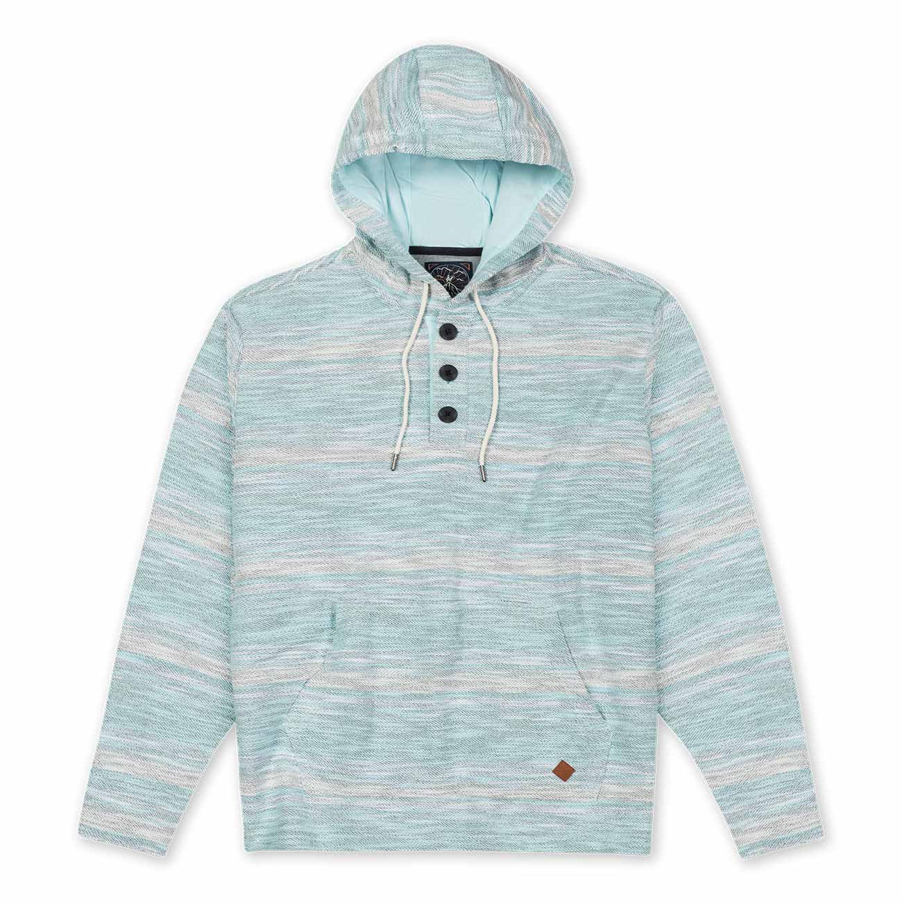 BLUE PAAMUL PONCHO - MID WEIGHT FRENCH TERRY STRIPED PONCHO