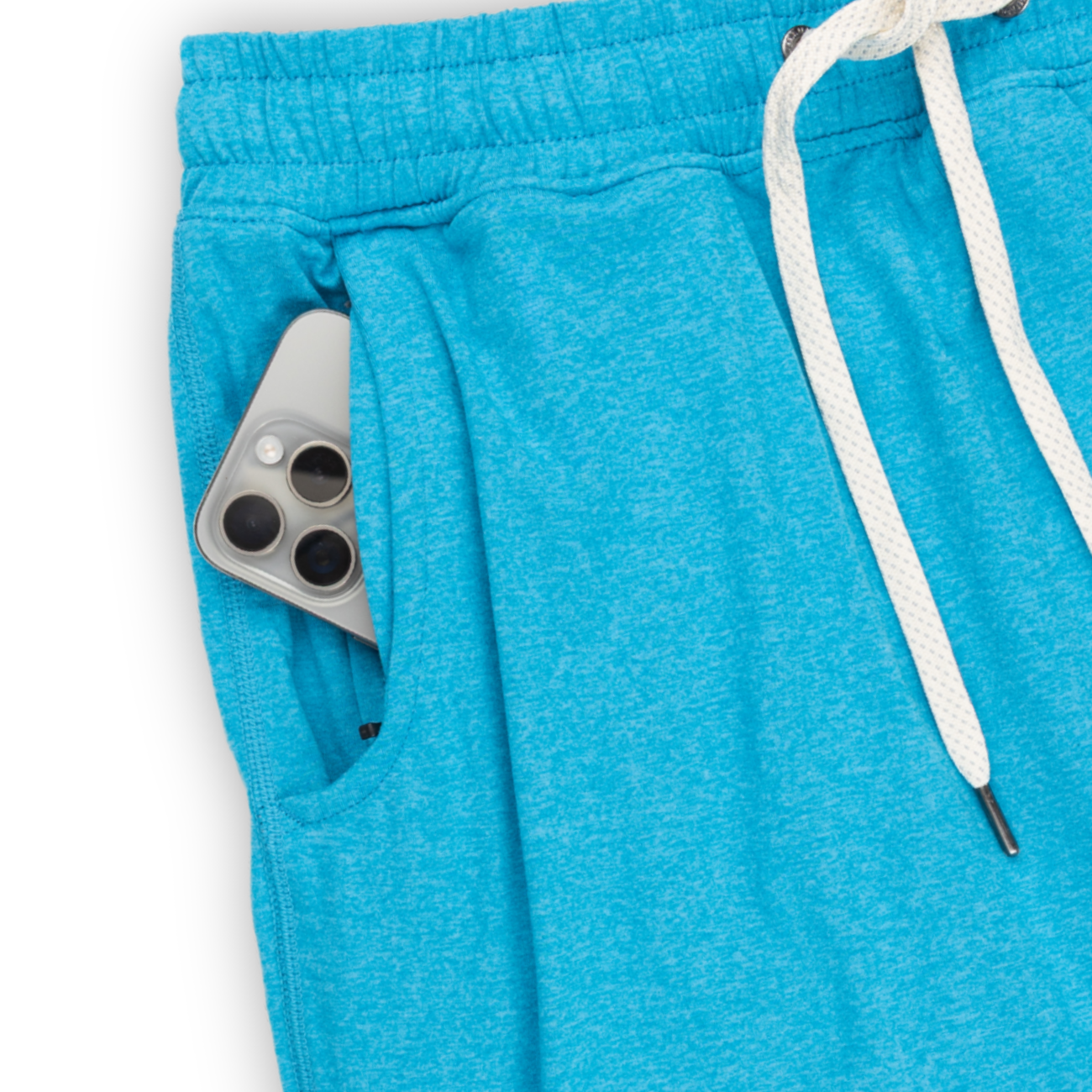 Baja Llama bright blue knit lounge shorts with drawstring waist. Ultra-soft and perfect for laid-back comfort.