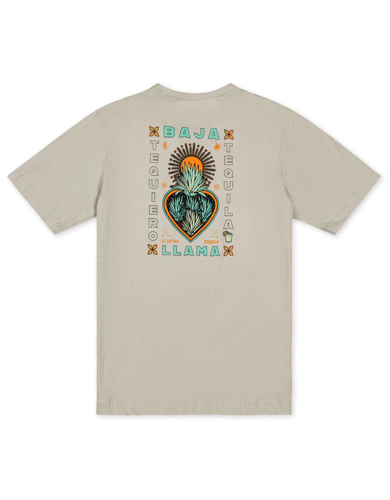 Baja Llama X El Sativo Collab Tequila Stone Cream T-Shirt – Bajallama