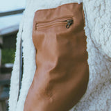 Baja Llama's Deap Shag Cream & Tan Sherpa Fleece Jacket