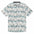 White and black button up shirt with llamas wearing blue eyeglasses print