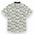 White button up shirt with hand drawn print of sloths wearing green glasses