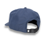 Navy treehouse lodge logo embroidered 5 panel performance hat