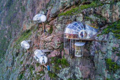 Glass Sleeping Pods in the Sacred Valley