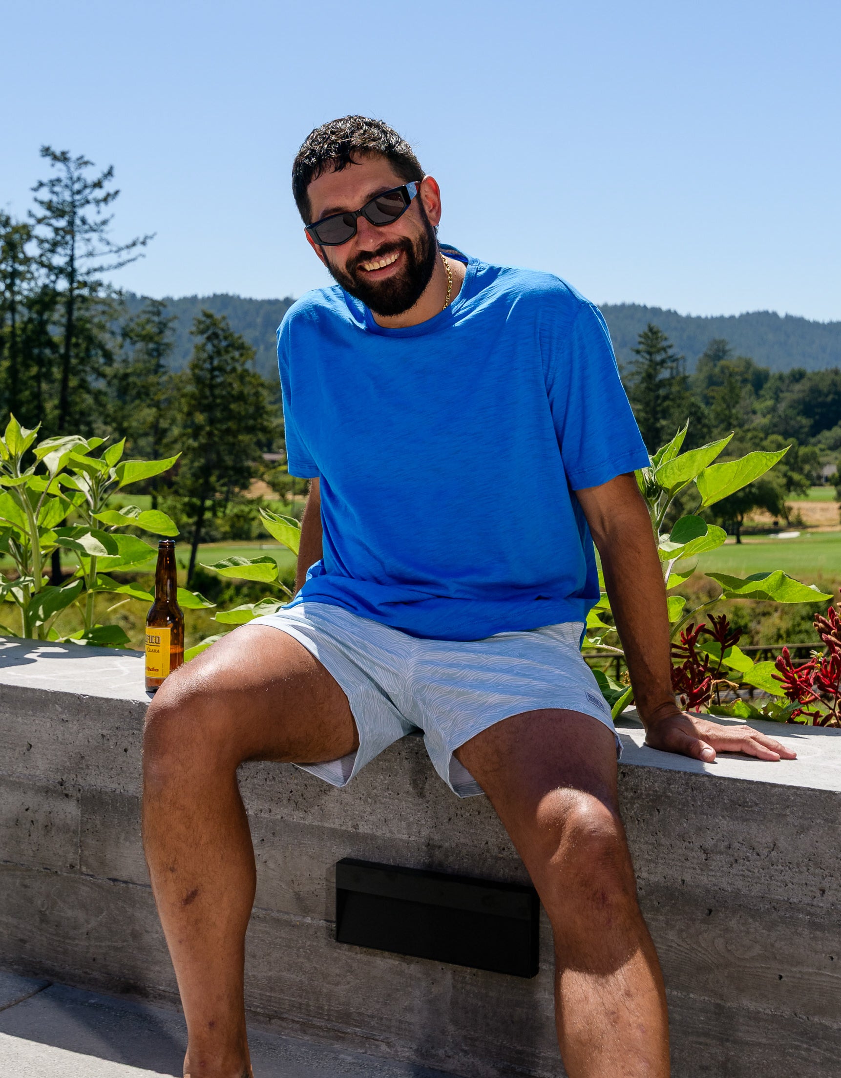 Solid Blue Slub Pima Cotton T-Shirt – Bajallama