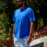 SOLID BLUE - SLUB PIMA TEE