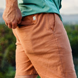 TOO BREEZYS TERRACOTTA - STRETCH LINEN SHORTS