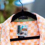 DOBBY DOES DALLAS - ORANGE CHECKERS - ONE OFF BUTTON UP RELAXED FIT