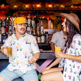 COLORFUL CACTUS CREAM - NIGHTHAWK™ RELAXED FIT BUTTON UP