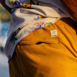TOO BREEZYS MUSTARD - STRETCH LINEN SHORTS