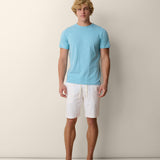 SOLID PORCELAIN BLUE - PIMA SLUB TEE