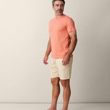 SOLID BURNT CORAL - SLUB PIMA TEE