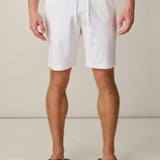 Relaxed fit linen shorts with drawstring waist