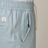 TOO BREEZYS AQUA FADE - STRETCH LINEN SHORTS