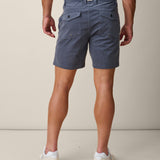 PANTALONES CORTOS DE PANA STRETCH ARROYO 18" - AZUL ACERO