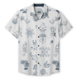 Men’s off-white desert print button-up shirt front view

