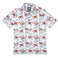 Baja Llama playful performance polo featuring a bold allover monkey face print with red glasses. Lightweight and built for fun anywhere you go.