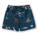 Navy swim shorts with a bold nautical print featuring sea creatures and maritime adventures. Lightweight, quick-dry fabric for comfort in and out of the water.