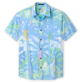 Front view of Pastel Paradise shirt – short sleeve performance shirt for hot weather

