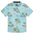 Baja Llama Green animal print viscose party short sleeve button up shirt