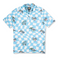 Baja Llama Wavy blue checkered polo with colorful psychedelic mushroom print. Eye-catching, breathable, and built for fun on or off the course.