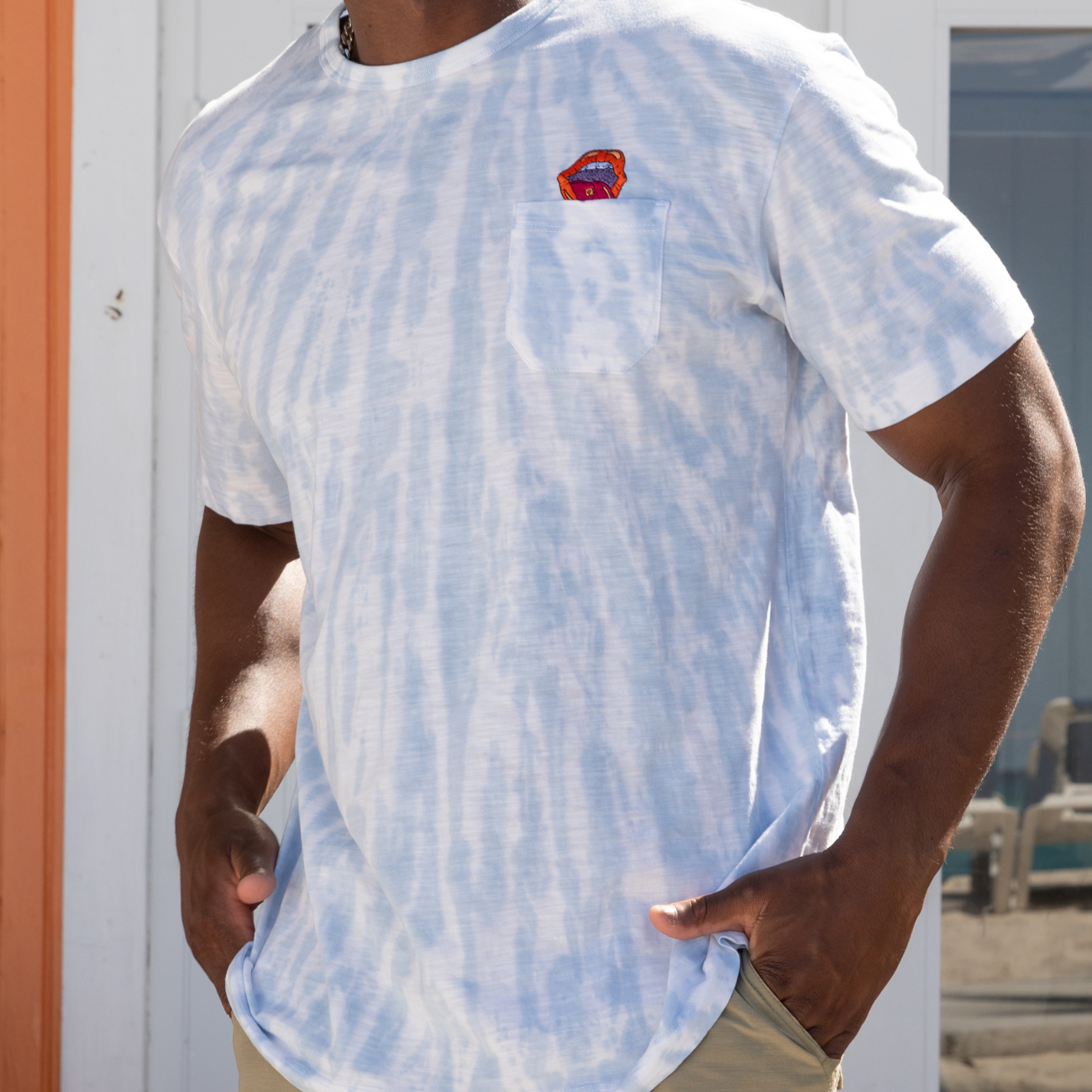 KISS TIE DYE - SLUB PIMA POCKET TEE