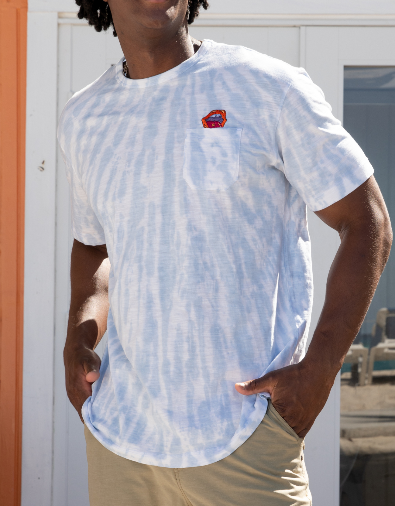 KISS TIE DYE - SLUB PIMA POCKET TEE