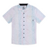 Baja Llama Pastel Stripe Leopard Print Cotton Viscose short sleeve button up shirt