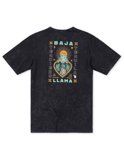 Baja Llama x El Sativo Collection Agave Black Acid Washed T-Shirt