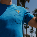 PALM TREE - SLUB PIMA POCKET TEE