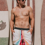 RETRO B-LEAGUE STRIPES - STRETCH SWIMSUIT