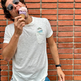 PALMY WAVES - CAMISETA CON BOLSILLO SLUB PIMA