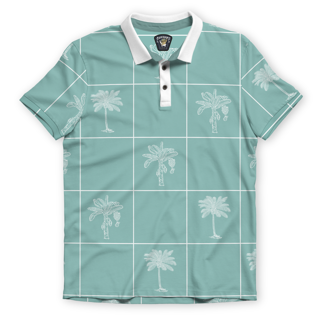 La Republica Piscina - Palm Green Polo – Golf & Travel Shirt for La Republica Piscina - Palm Green Polo – Golf & Travel Shirt for