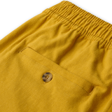 TOO BREEZYS MUSTARD - STRETCH LINEN SHORTS