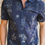 DESERT MARTIANS BLACK CHOCOLATE - MOJAVE PERFORATED BUTTON UP