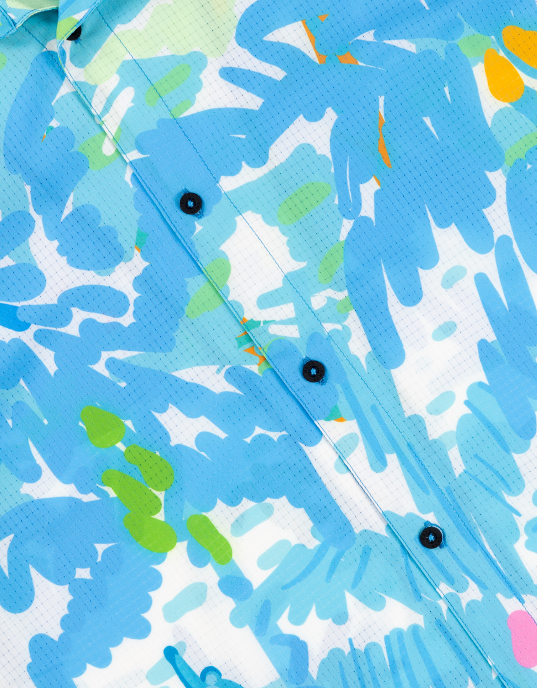 Close-up of the perforation grid and reverse-printed pattern