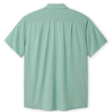 Back view of Sage Green Mojave – wrinkle-resistant summer shirt