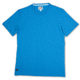 Solid blue pima slub t-shirt