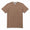 Solid Scorched Brown Pima Slub Tee flat lay view with crew neck by Baja Llama
