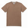 Solid Scorched Brown Pima Slub Tee flat lay view with crew neck by Baja Llama