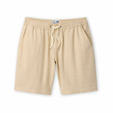 TOO BREEZYS NATURAL BEIGE - STRETCH LINEN SHORTS