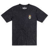 Agave El Sativo acid wash black graphic tee by Baja Llama. Collaboration with El Sativo organic tequila featuring a bold teal agave plant with El Sativo branding. Soft fabric and relaxed fit for adventurous style.