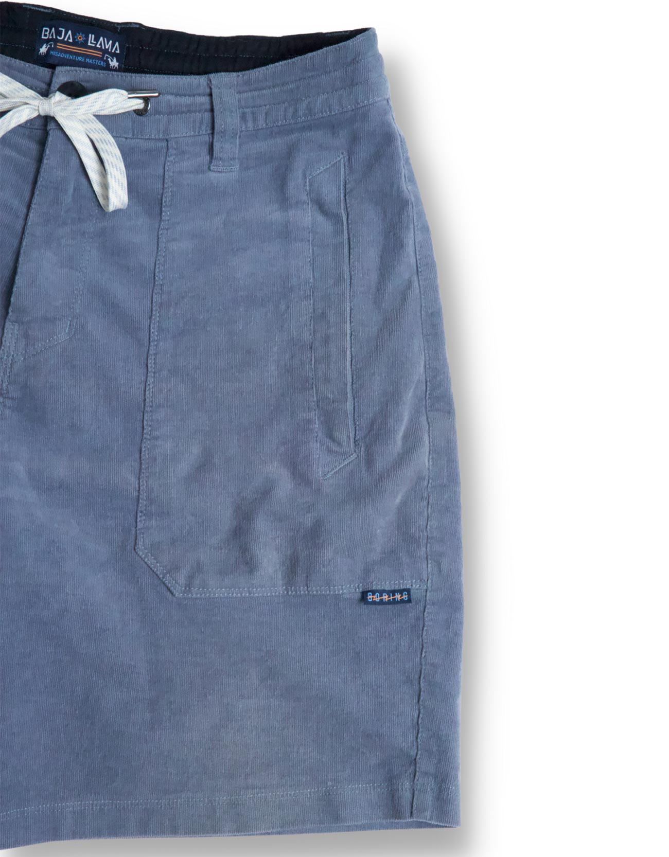 Arroyo Steel Blue Stretch Corduroy Casual Walk Shorts 18