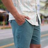 Detail shot of a man wearing Backstage Pass Vagabond Button Up with his hand in his pocket