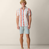 Men’s wavy stripe button up shirt front view